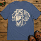 Dachshund in a Monocle T-Shirt - Blue Jean