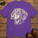 Dachshund in a Monocle T-Shirt - Grape