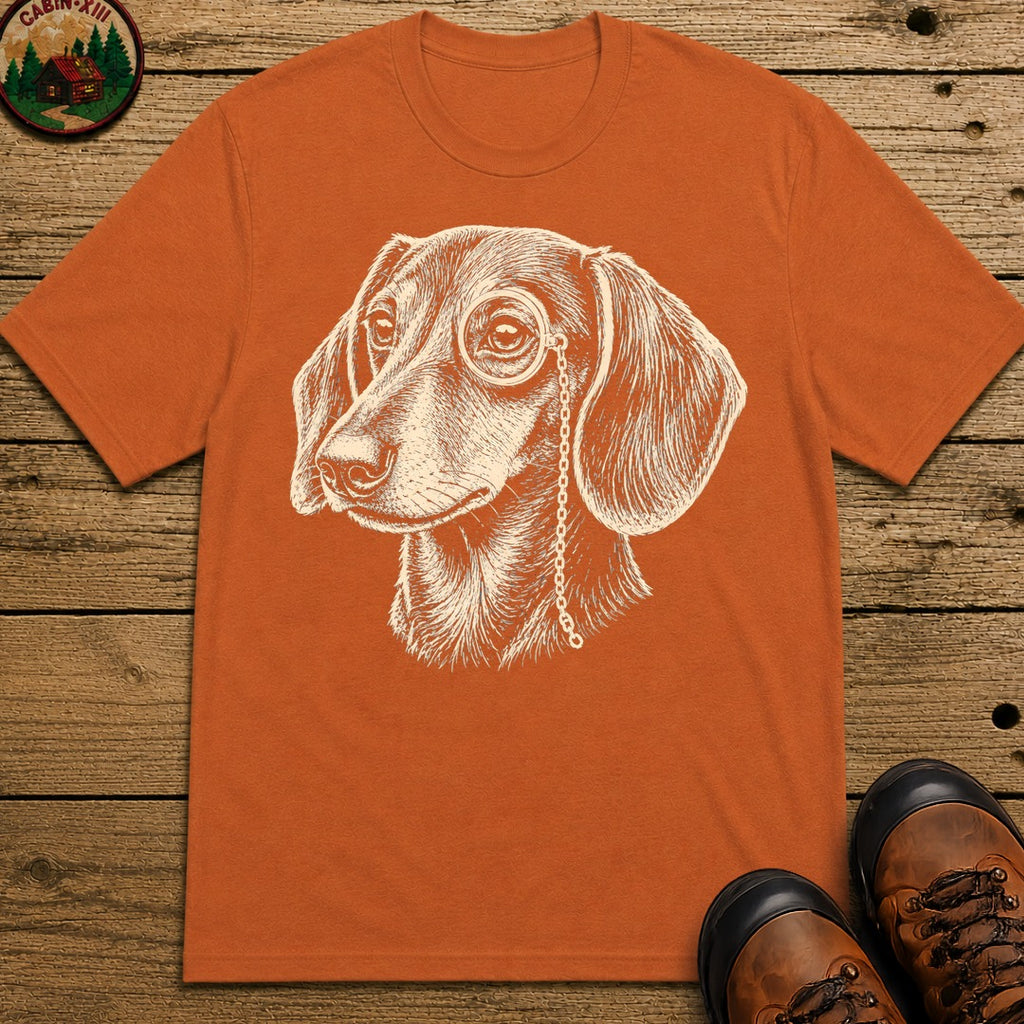 Dachshund in a Monocle T-Shirt - Yam