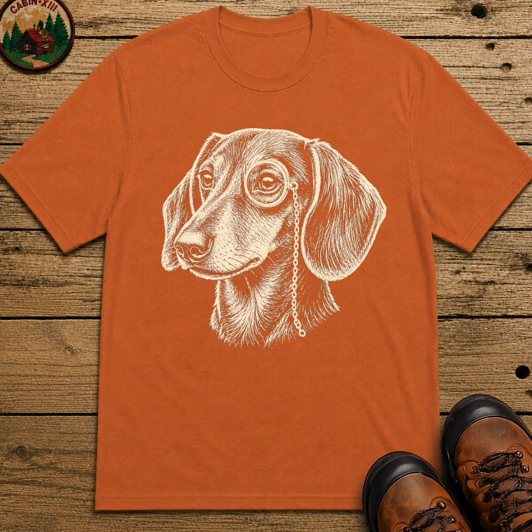 Dachshund in a Monocle T-Shirt - Yam