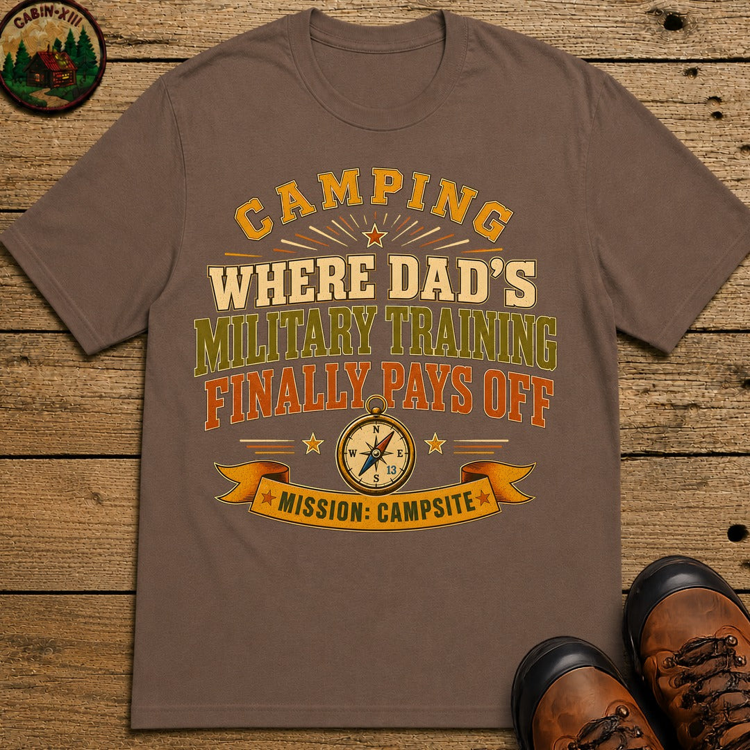 Dad'S Military Training (Modern) T Shirt - Espresso