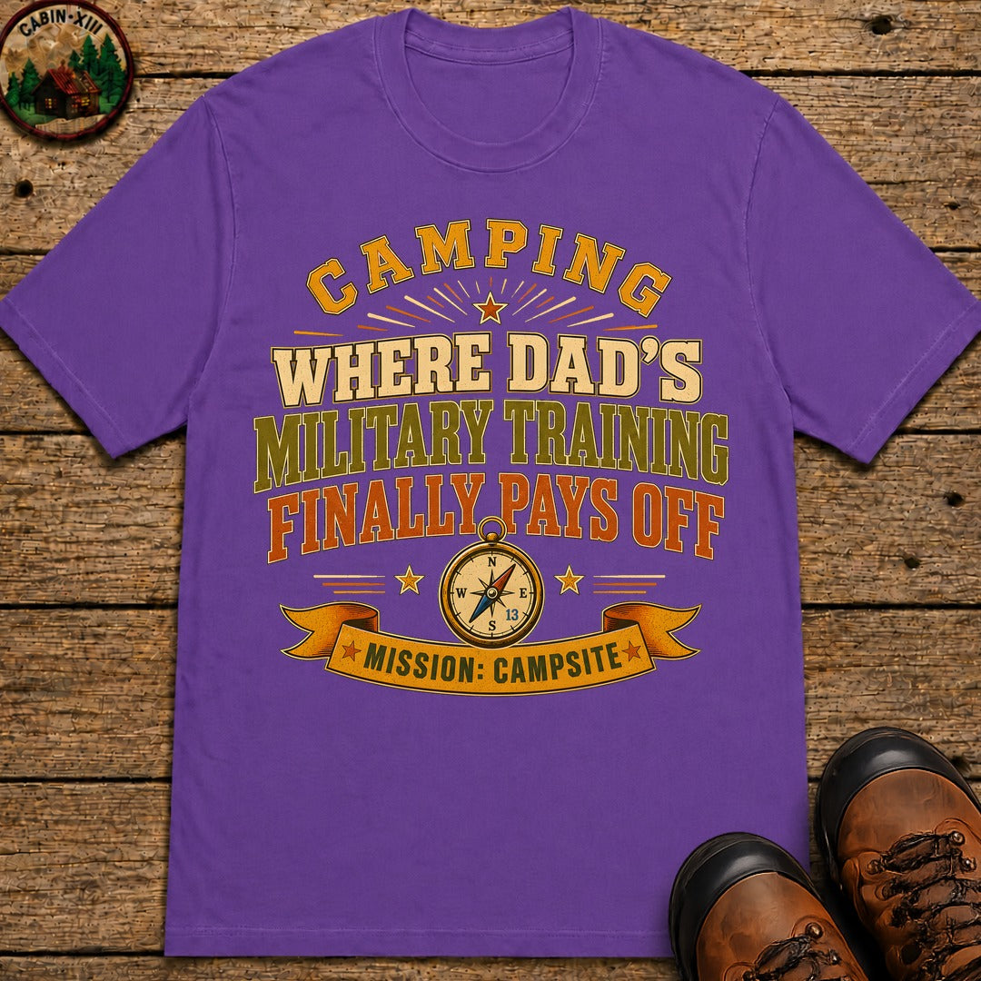 Dad'S Military Training (Modern) T Shirt - Grape