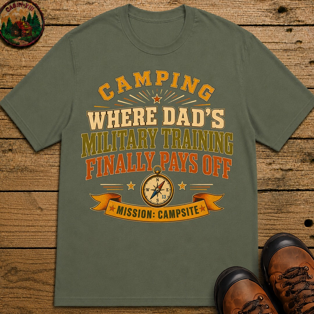 Dad'S Military Training (Modern) T Shirt - Moss