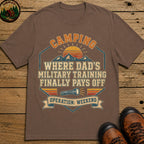 Dad'S Military Training (Retro) T Shirt - Espresso