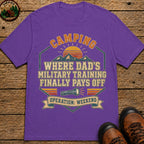 Dad'S Military Training (Retro) T Shirt - Grape