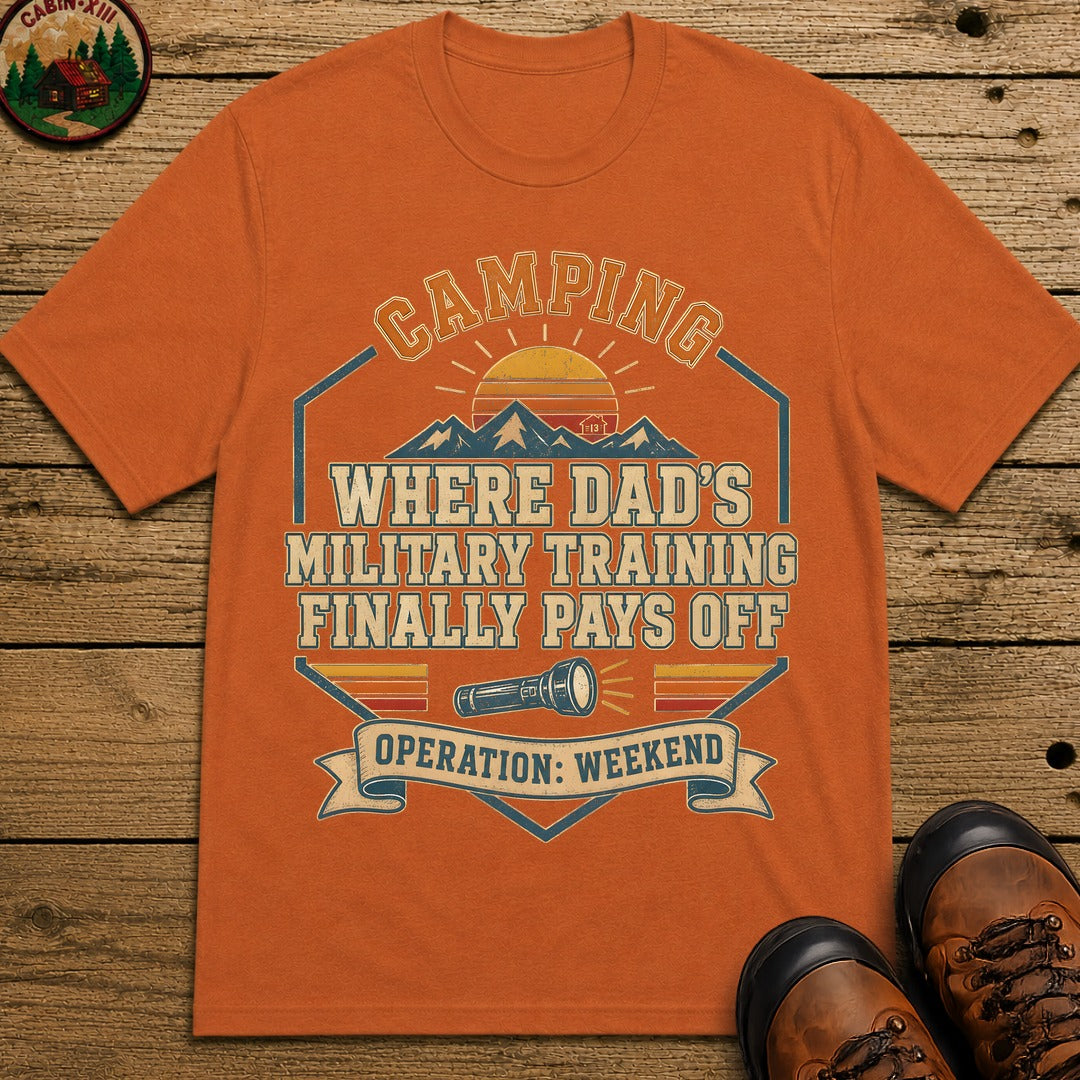 Dad'S Military Training (Retro) T Shirt - Yam