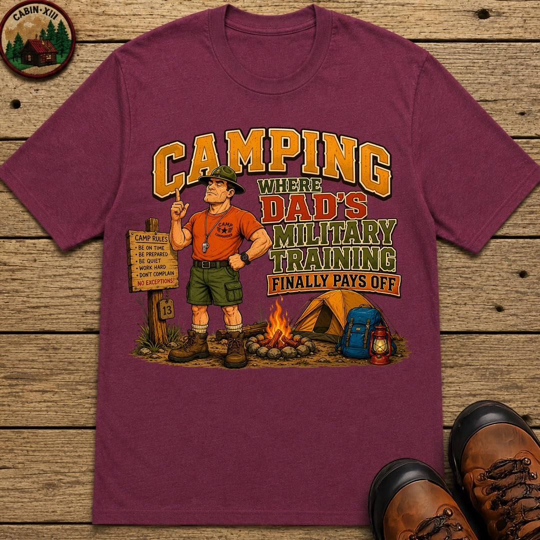 Dad'S Military Training T-Shirt - Berry