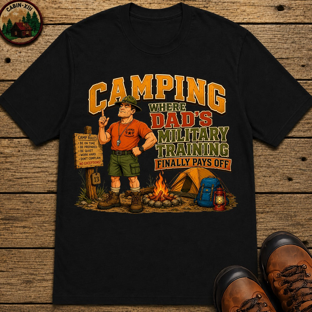Dad'S Military Training T-Shirt - Black