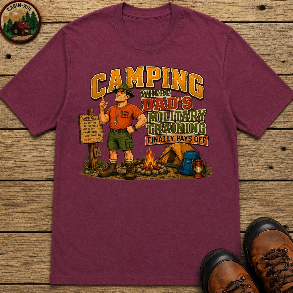 Dad's Military Training T-Shirt - Berry