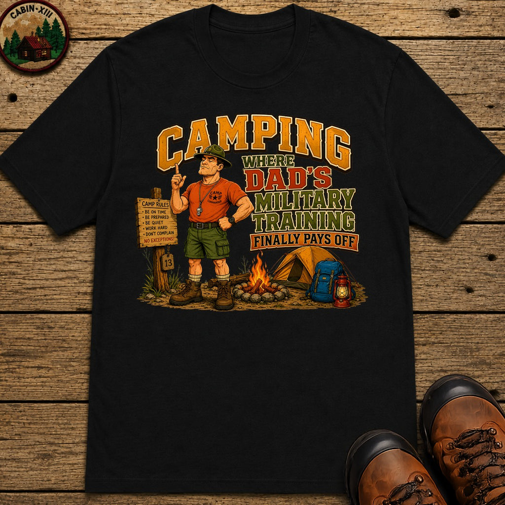 Dad's Military Training T-Shirt - Black