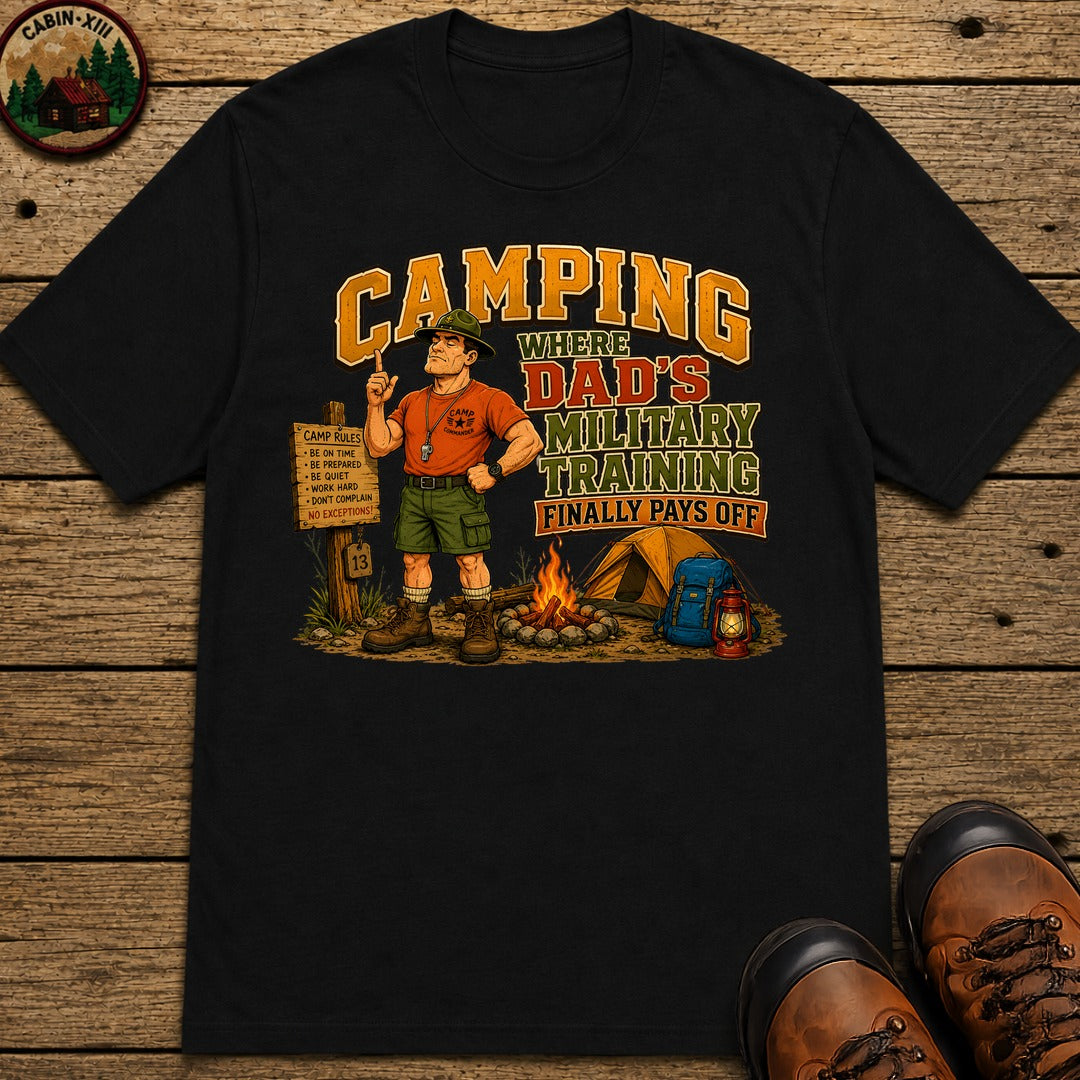 Dad's Military Training T-Shirt - Black