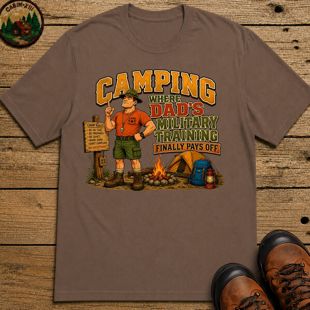 Dad's Military Training T-Shirt - Espresso