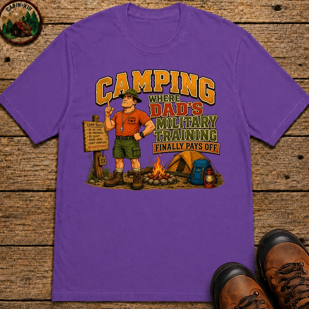 Dad's Military Training T-Shirt - Grape