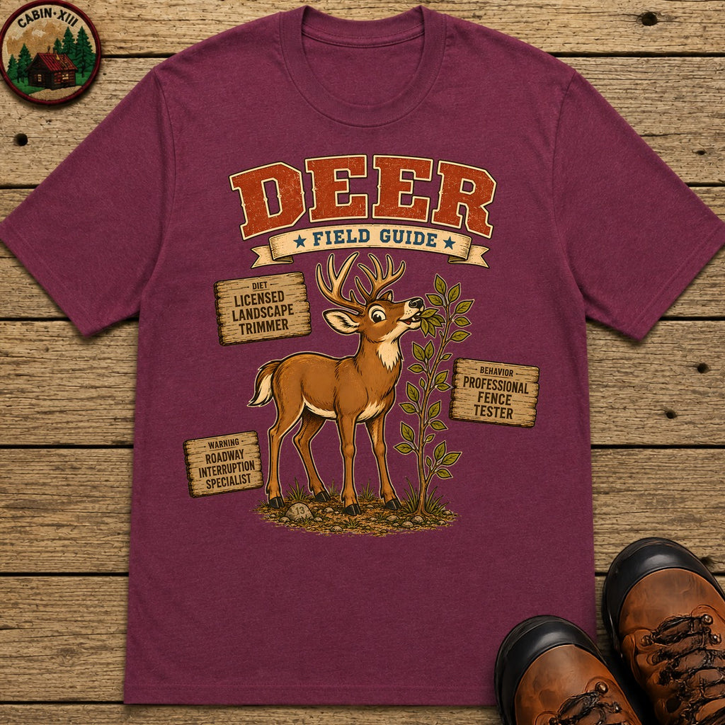 Deer Field Guide 2.0 T Shirt - Berry