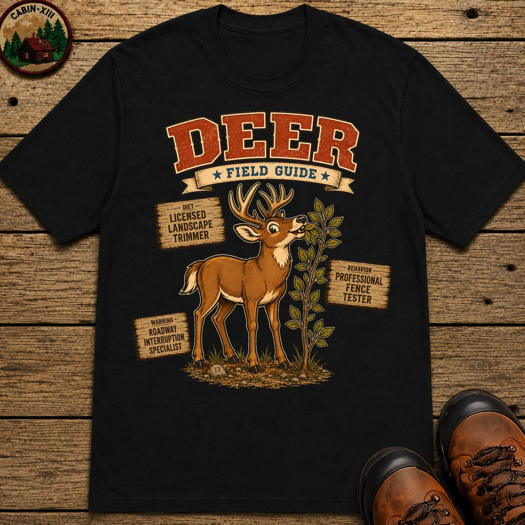 Deer Field Guide 2.0 T Shirt - Black