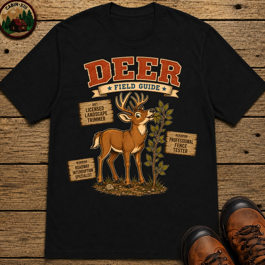 Deer Field Guide 2.0 T Shirt - Black