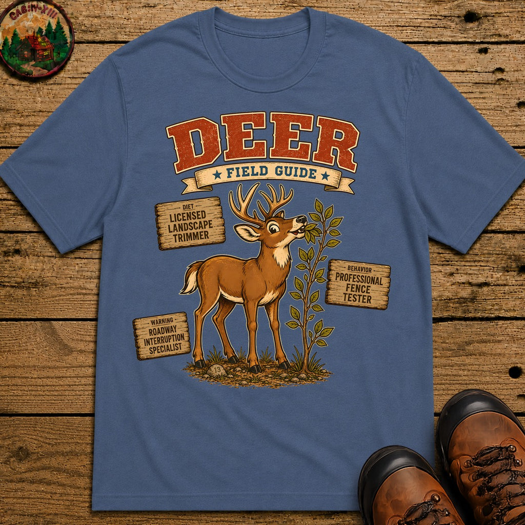 Deer Field Guide 2.0 T Shirt - Blue Jean