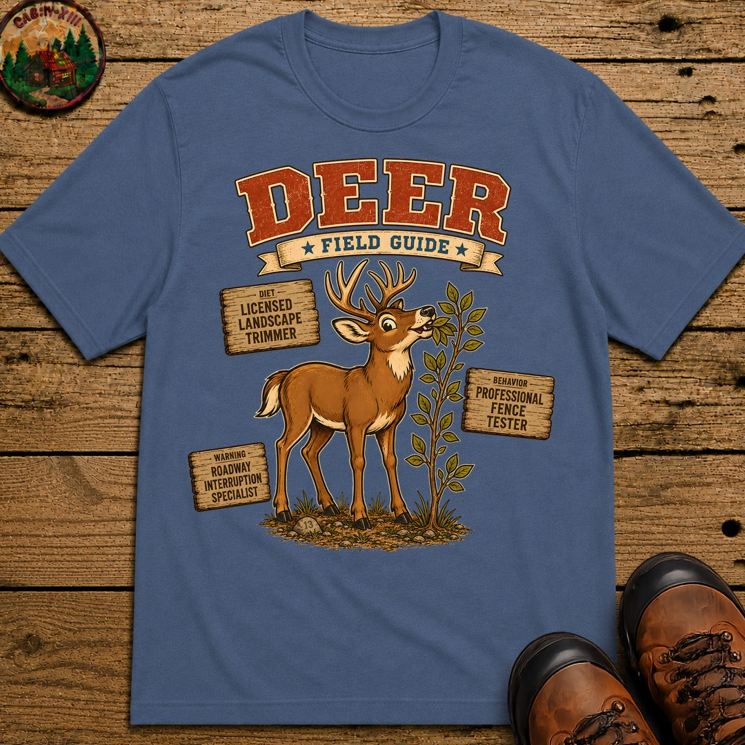 Deer Field Guide 2.0 T Shirt - Blue Jean