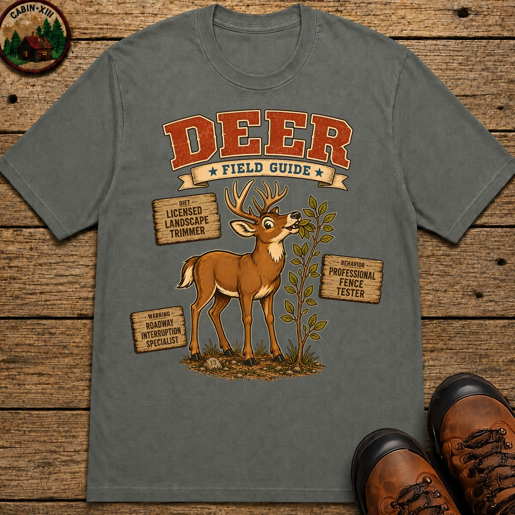 Deer Field Guide 2.0 T Shirt - Pepper