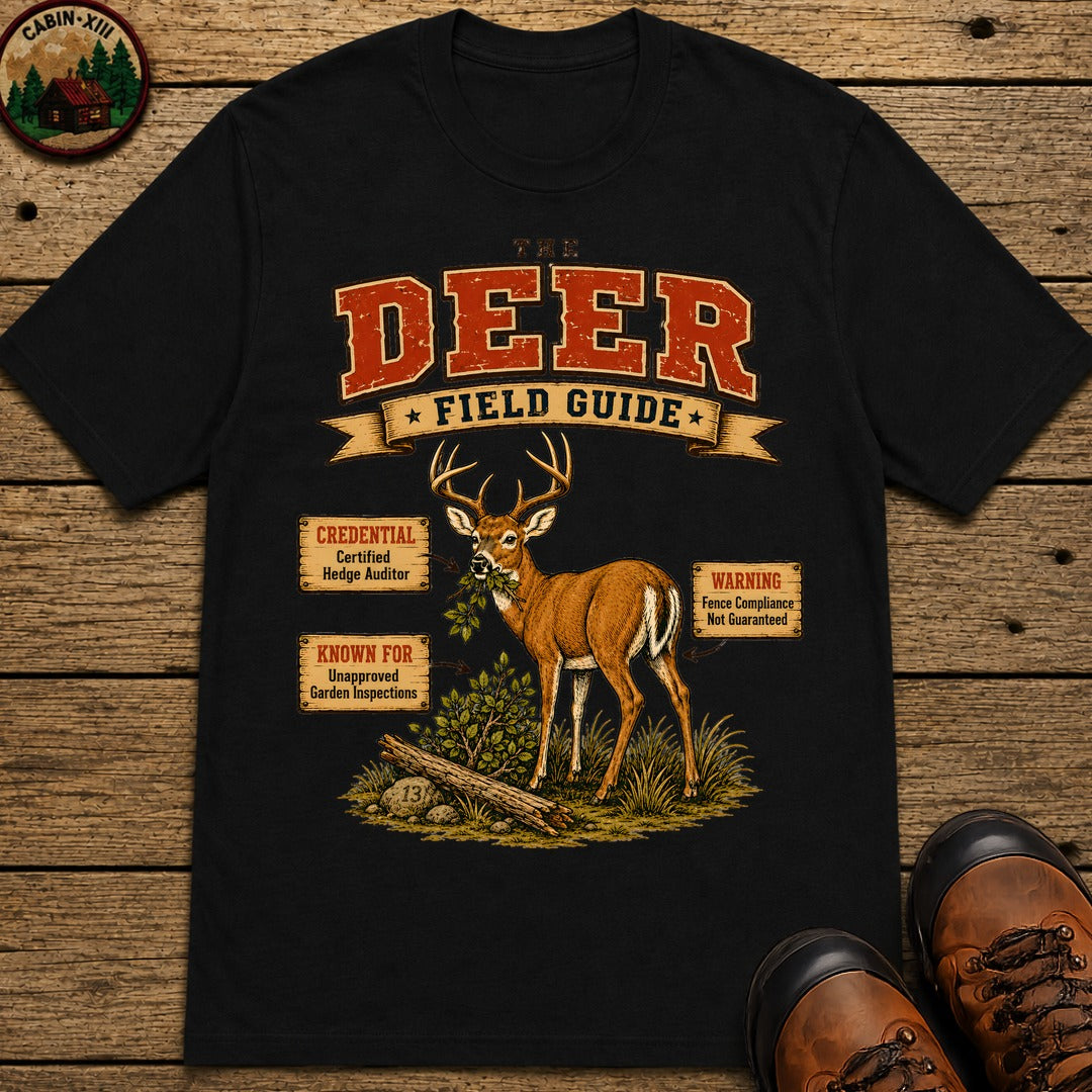 Deer Field Guide T-Shirt - Black