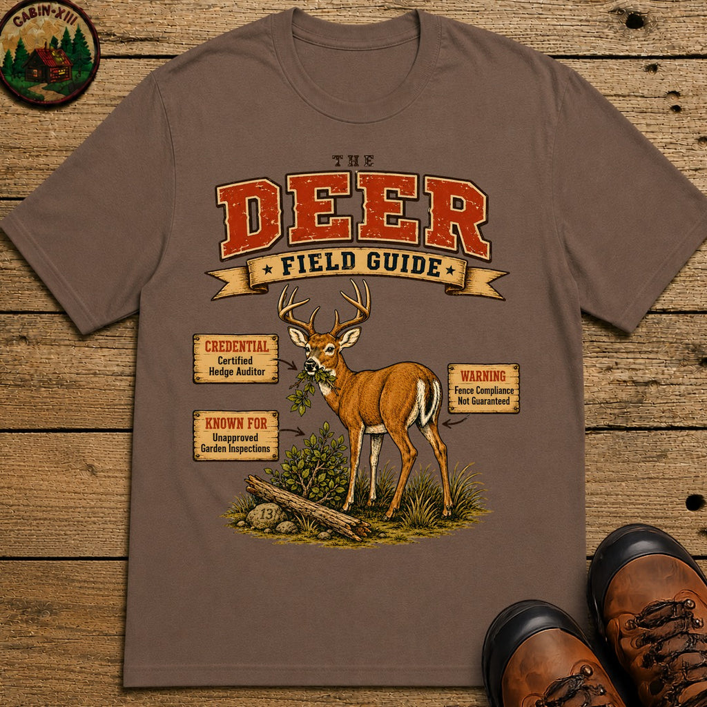 Deer Field Guide T-Shirt - Espresso