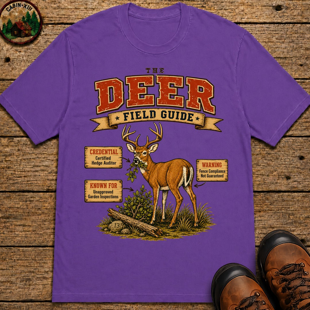 Deer Field Guide T-Shirt - Grape