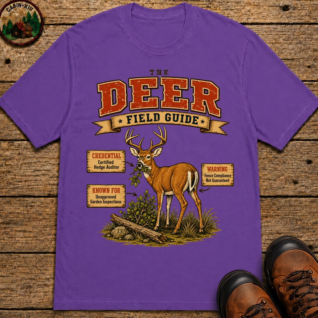 Deer Field Guide T-Shirt - Grape