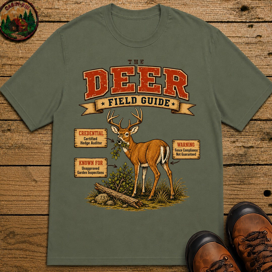 Deer Field Guide T-Shirt - Moss