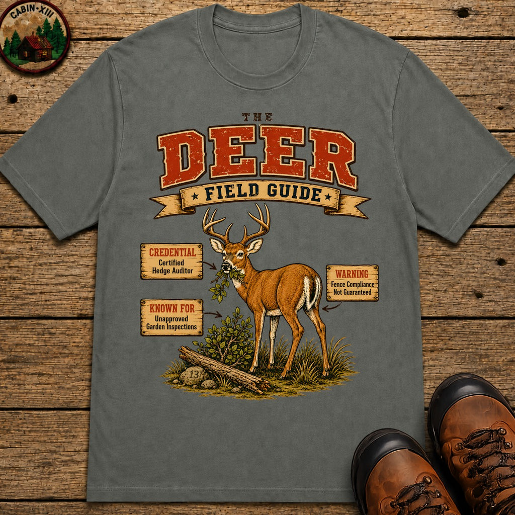 Deer Field Guide T-Shirt - Pepper