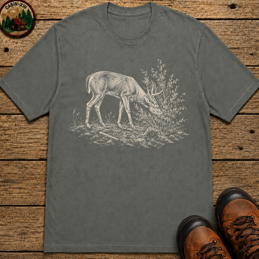 Deer Sketch T-Shirt - Pepper