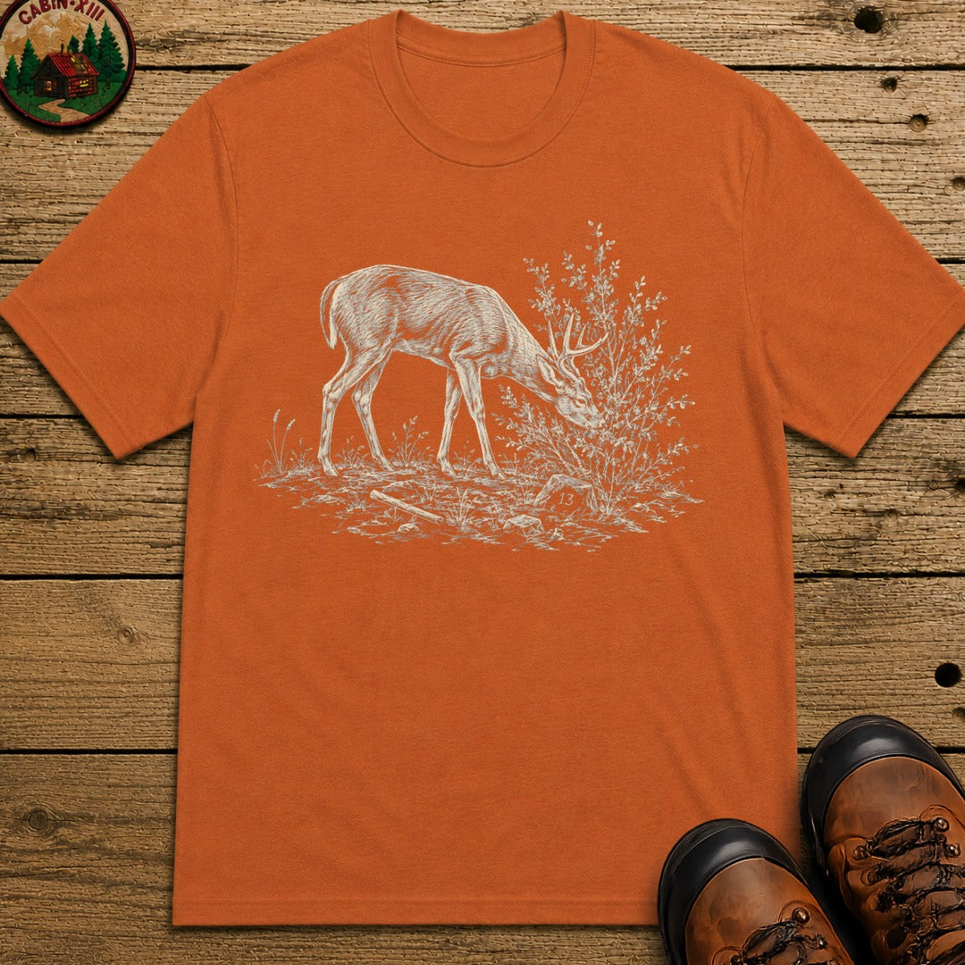 Deer Sketch T-Shirt - Yam