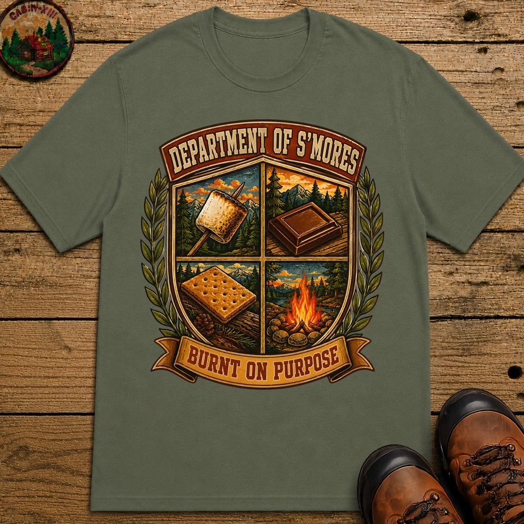 Department Of Smores T Shirt - Moss