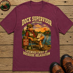 Dock Supervisor Retired T Shirt - Berry