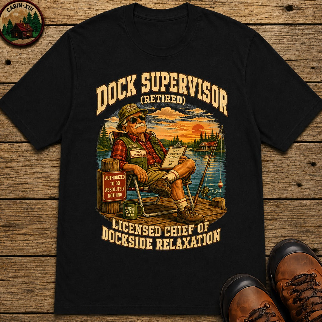 Dock Supervisor Retired T Shirt - Black