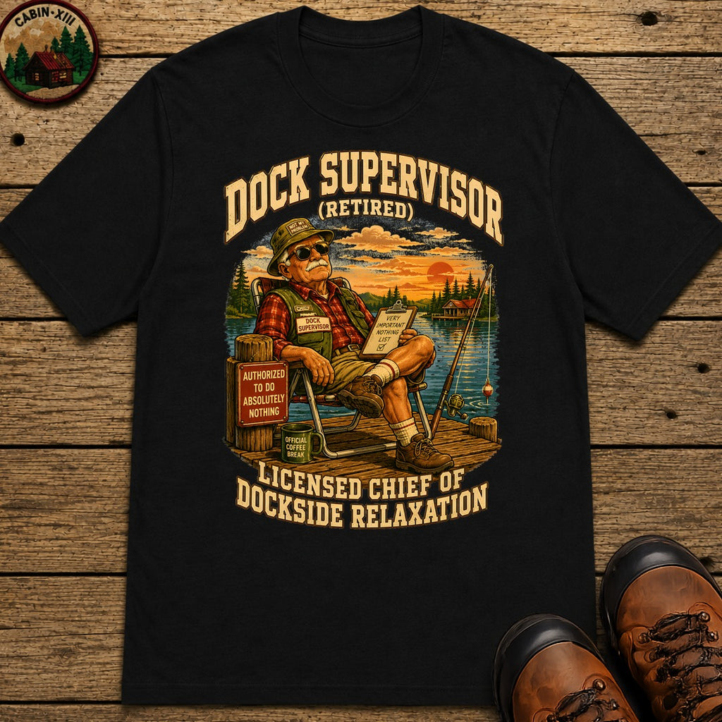 Dock Supervisor Retired T Shirt - Black