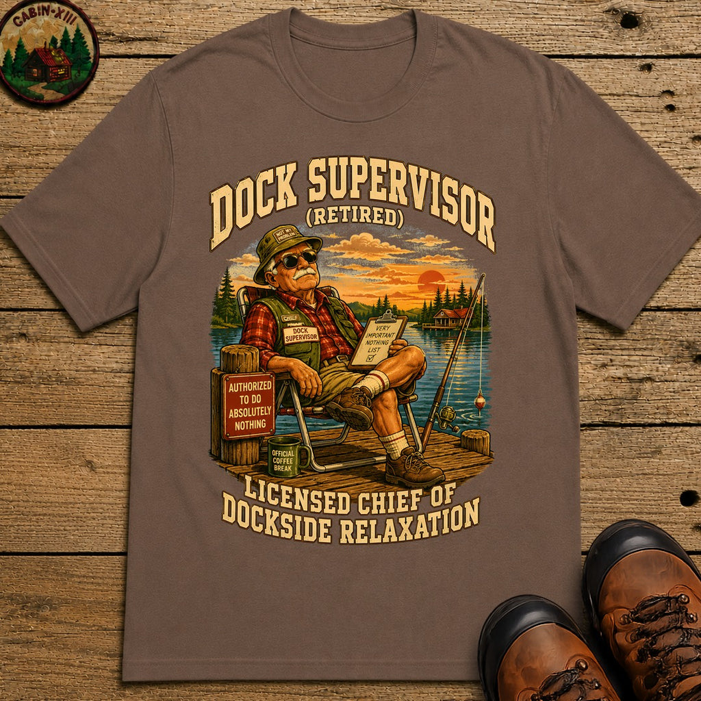 Dock Supervisor Retired T Shirt - Espresso