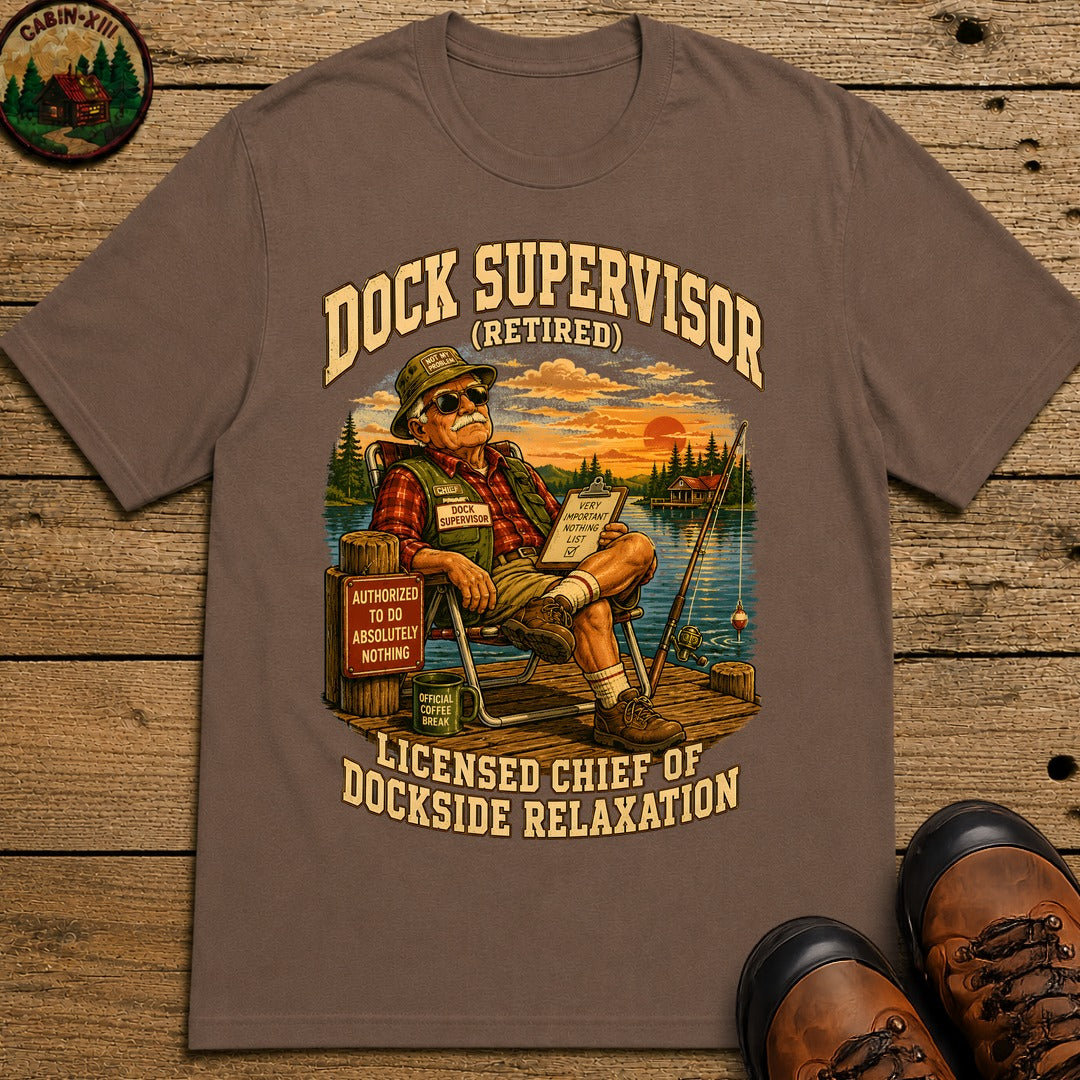 Dock Supervisor Retired T Shirt - Espresso