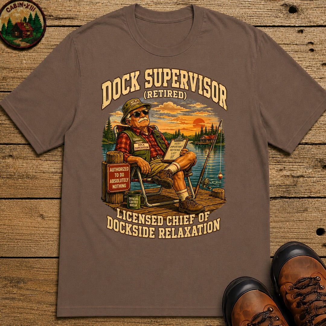 Dock Supervisor Retired T Shirt - Espresso