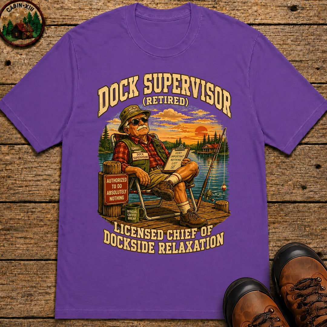 Dock Supervisor Retired T Shirt - Grape