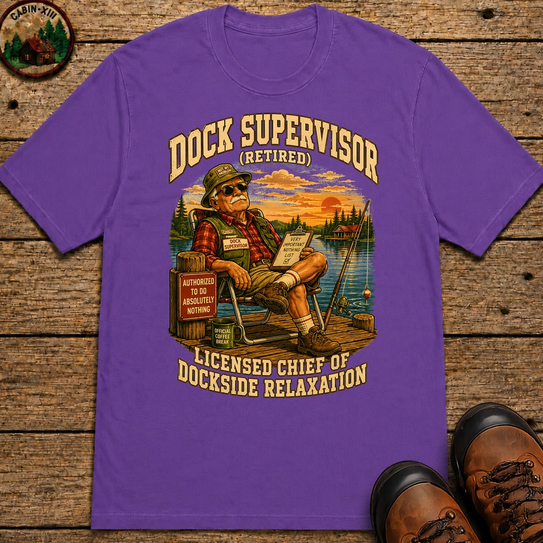 Dock Supervisor Retired T Shirt - Grape