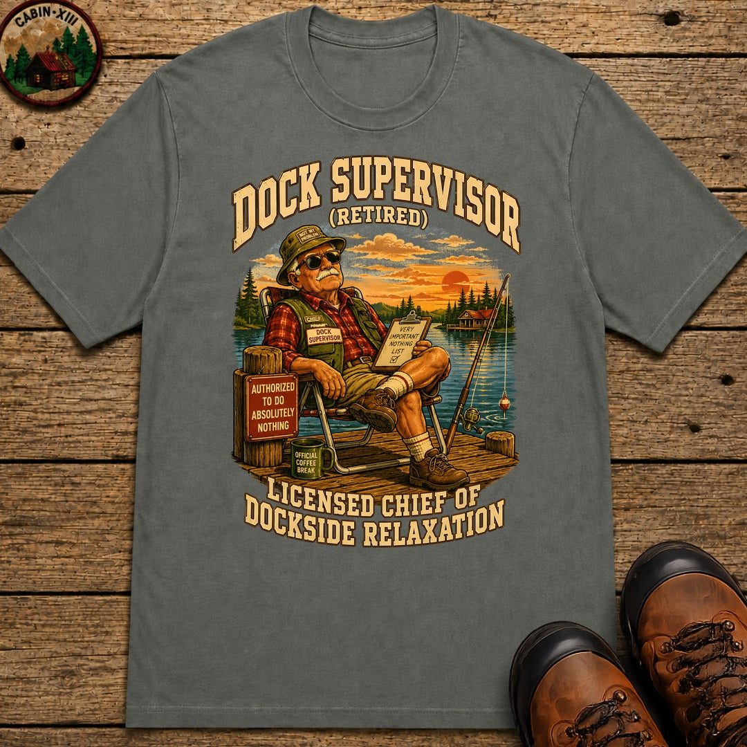 Dock Supervisor Retired T Shirt - Pepper
