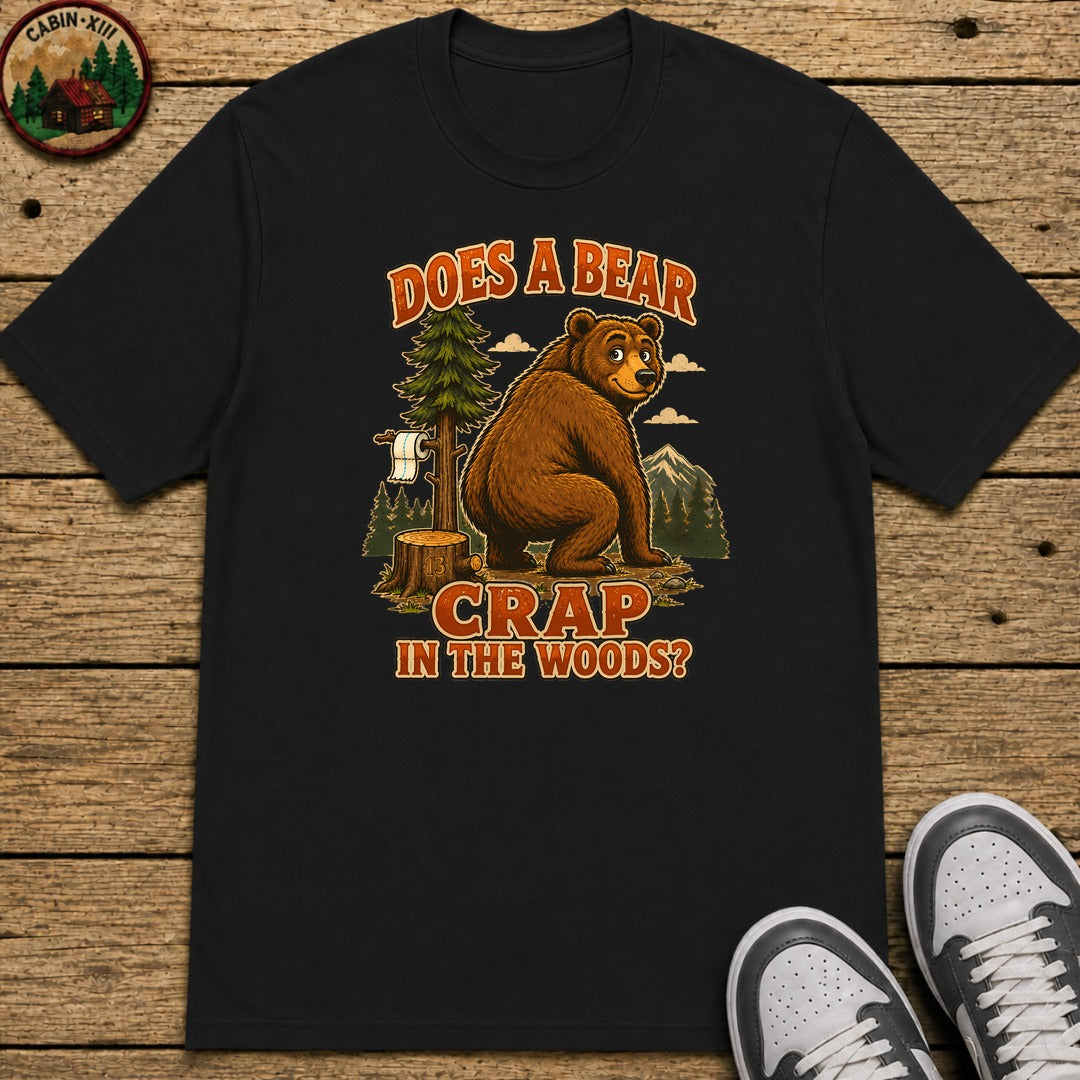 Does A Bear Crap In The Woods Kids T-Shirt - Black
