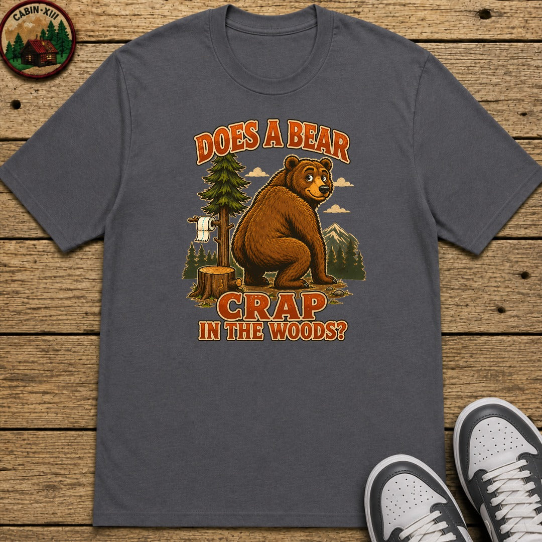 Does A Bear Crap In The Woods Kids T-Shirt - Charcoal