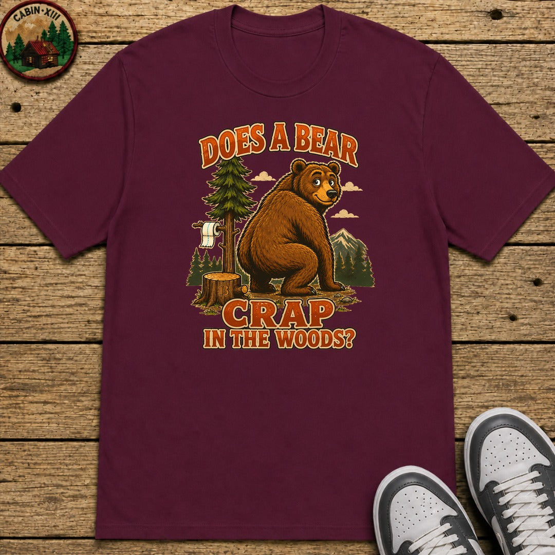 Does A Bear Crap In The Woods Kids T-Shirt - Maroon