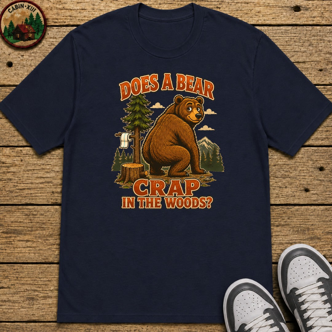 Does A Bear Crap In The Woods Kids T-Shirt - Navy