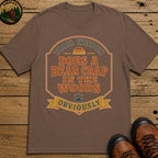 Does A Bear Crap In The Woods (Retro) T Shirt - Espresso