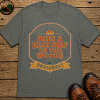 Does A Bear Crap In The Woods (Retro) T Shirt - Pepper