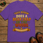 Does A Bear Crap In The Woods (Text) T Shirt - Grape
