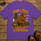 Does a Bear Crap in the Woods T-Shirt - Grape