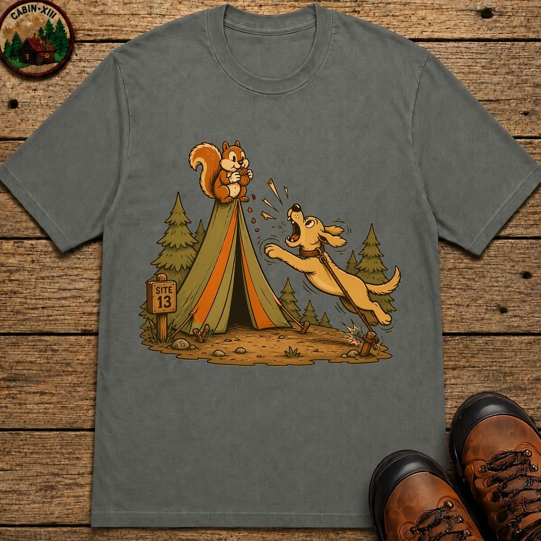 Dog And Squirrel Cartoon T-Shirt - Pepper